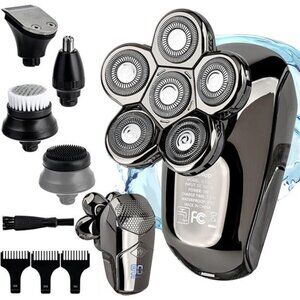 5-in-1 Men's Grooming Kit Waterproof and Rechargeable Electric Shavers